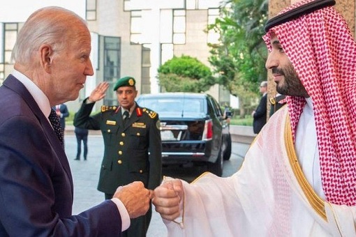 President Joe Biden Fist Bump Saudi Crown Prince