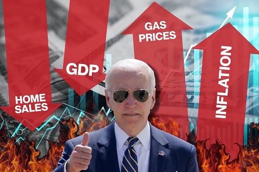 President Joe Biden Recession - Homes Sales, GDP, Gas Price, Inflation