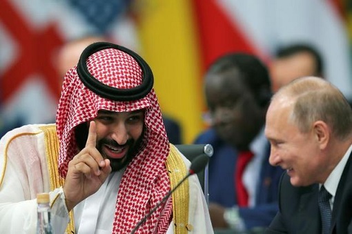 Saudi Crown Prince and Russia Vladimir Putin - Laughing