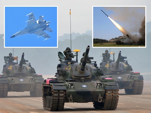 China Military Drill In Taiwan - Jet, Missile and Tanks