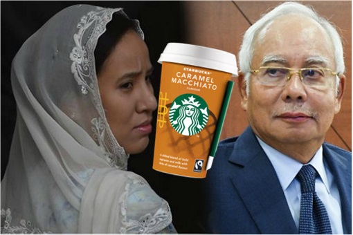 Najib Razak - Nooryana Najwa - Starbucks Caramel Macchiato