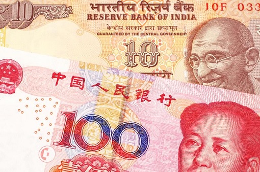 India Rupee - China Yuan