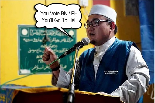 PAS Youth Chief Shahiful Nasir - Go To Hell If Vote Barisan Nasional or Pakatan Harapan