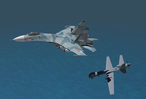 Russian Su-27 Brought Down US MQ-9 Reaper Drone