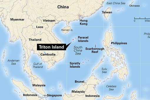 Triton Island Map - South China Sea