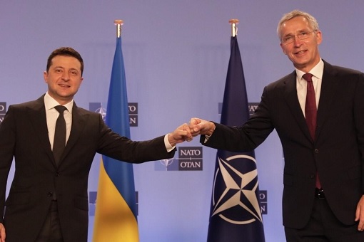 NATO Secretary General Jens Stoltenberg and Ukrainian President Zelensky
