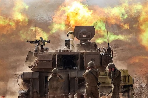 Israel-Hamas War - Artillery Bombardment