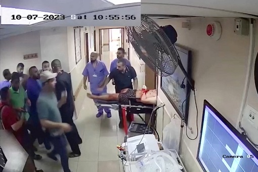 CCTV - Hamas Carries Hostages In al-Shifa Hospital