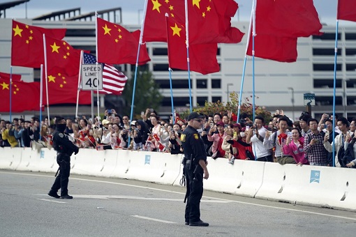 President Xi Jinping - APEC San Francisco 2023 - China Flags