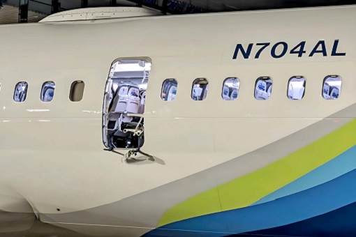 Alaska Airlines Exit Door Blown Off - Detached