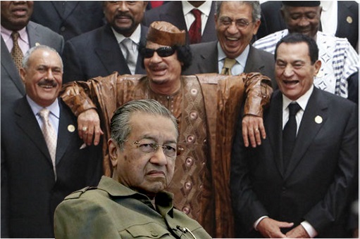 Former Corrupt Dictators - Mahathir Mohamad, Ben Ali, Muammar Gaddafi, Hosni Mubarak