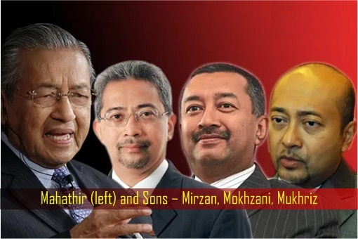 Mahathir Wealthy Children - Mirzan, Mokhzani and Mukhriz