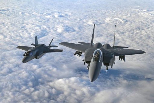 US Strikes Iran Militants in Syria and Iraq - Fighter Jets