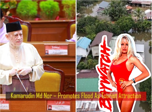 PAS Kamarudin Md Nor – Promotes Flood As Tourist Attraction - Baywatch Pamela Anderson
