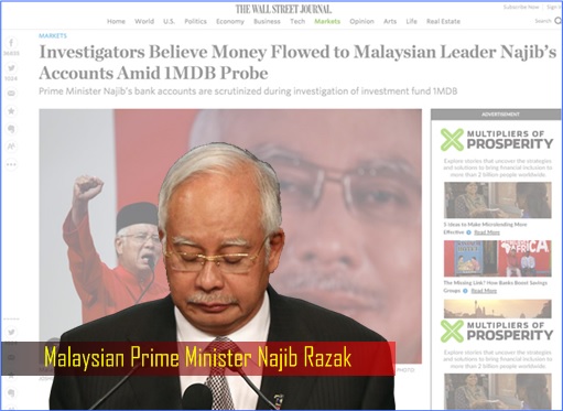 The Wall Street Journal - Money Flowed To Najib Account - Najib Razak Sorrow and Sad