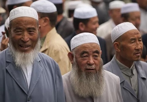 Uighur Muslim Men With Long Beard in Xinjiang