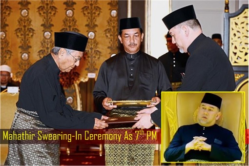 Mahathir Swearing-In Ceremony As 7th PM - Agong King Body Language