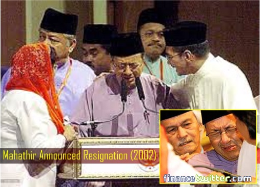 Mahathir Announced Resignation 2002 - Crying