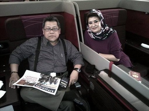 Speaker Pandikar Aman Mulia with Wife - Business First Class Flight