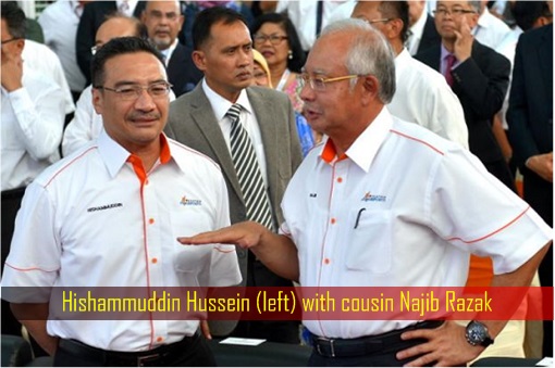 Hishammuddin Hussein with cousin Najib Razak