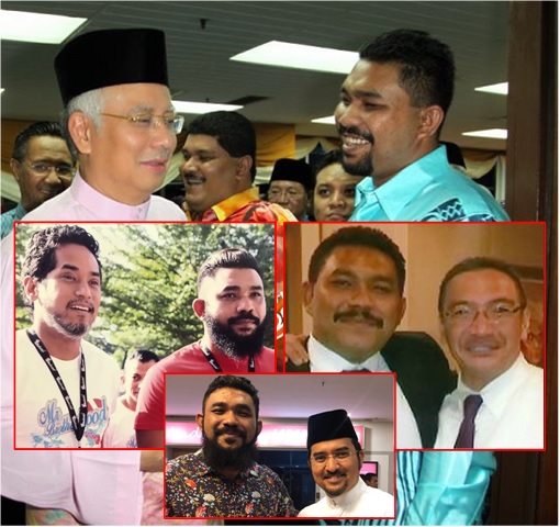 Papagomo - Wan Muhammad Azri Wan Deris - UMNO - with Najib Razak, Khairy, Hishammuddin, Asyraf