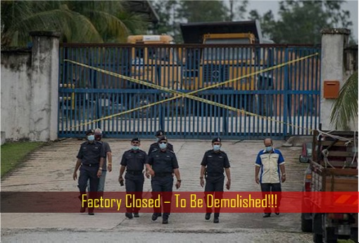 Water Pollution - Factory Closed – To Be Demolished