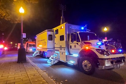 Quebec City Canada Terror Attack - Police Truck at National Assembly