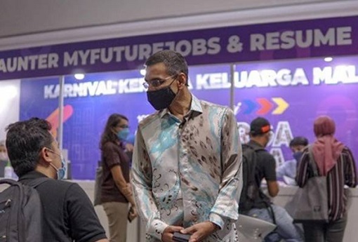 Ismail Sabri 100-Day Self-Praised Event - Career Job Booth