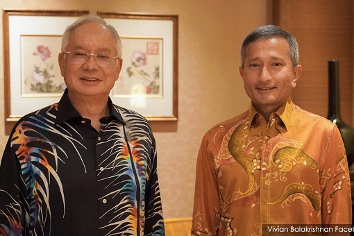 Najib Razak and Singapore Foreign Minister Vivian Balakrishnan