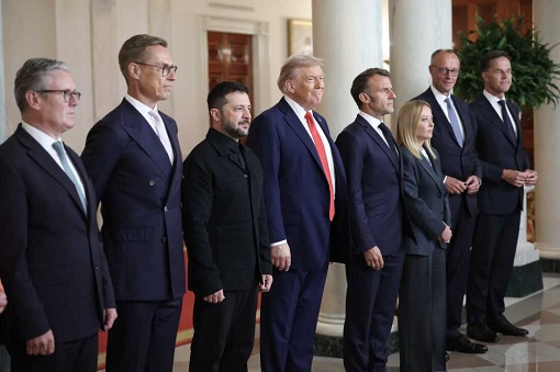 Ukraine War Security Guarantees - European Leaders and Zelensky Meet President Trump