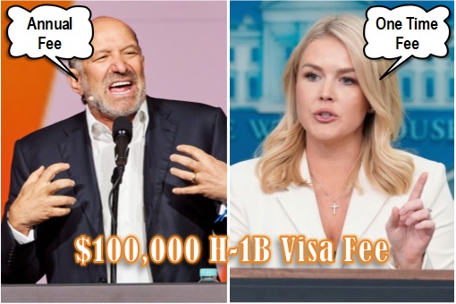 H-1B Visa Fee - Contradiction - Howard Lutnick vs Karoline Leavitt