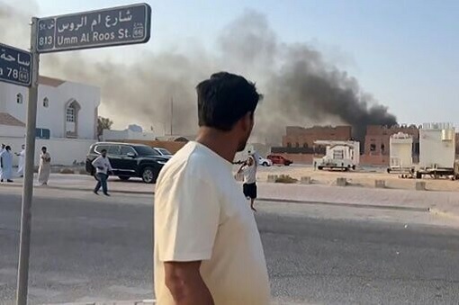 Israel Attack Hamas in Qatar - Black Smoke