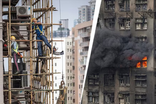 Hong Kong Wang Fuk Court Fire - Bamboo Scaffolding