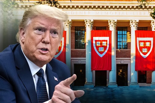 President Donald Trump Against Harvard University