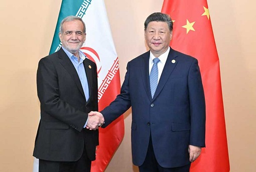 Iranian President Masoud Pezeshkian and China President Xi Jinping