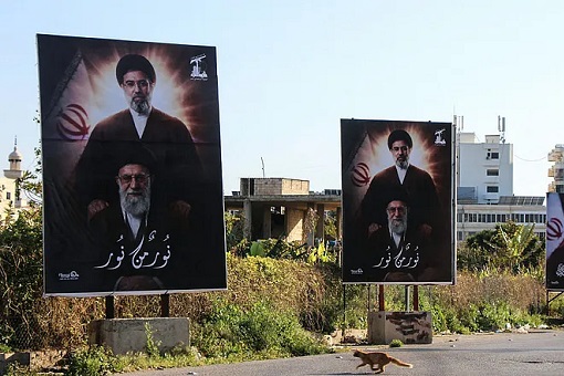 Mojtaba Khamenei and Ali Khamenei - Poster Banner