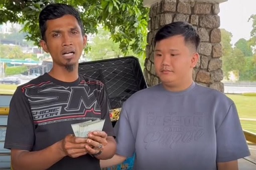 Mechanic and Stranded Motorcyclist - Mohd Yusof and Dicky Yau - Donation Money