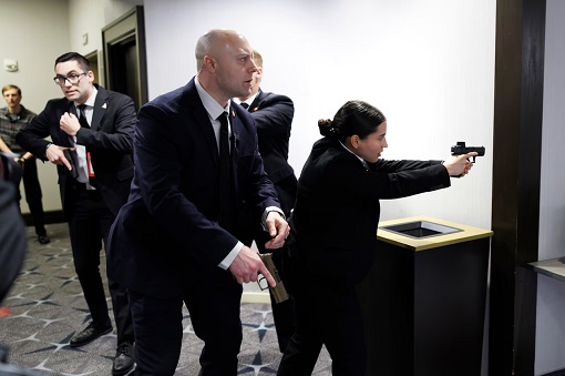 Members of Law Enforcement Respond during the White House Correspondents Dinner