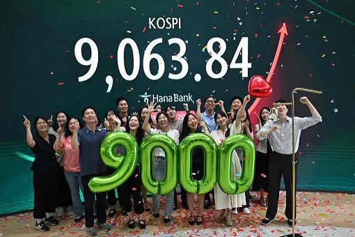 South Korea Stock Market - KOSPI Hit 9000 Points