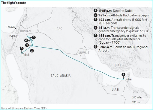 FlyDubai Flight 1073 - Flight Route - Map